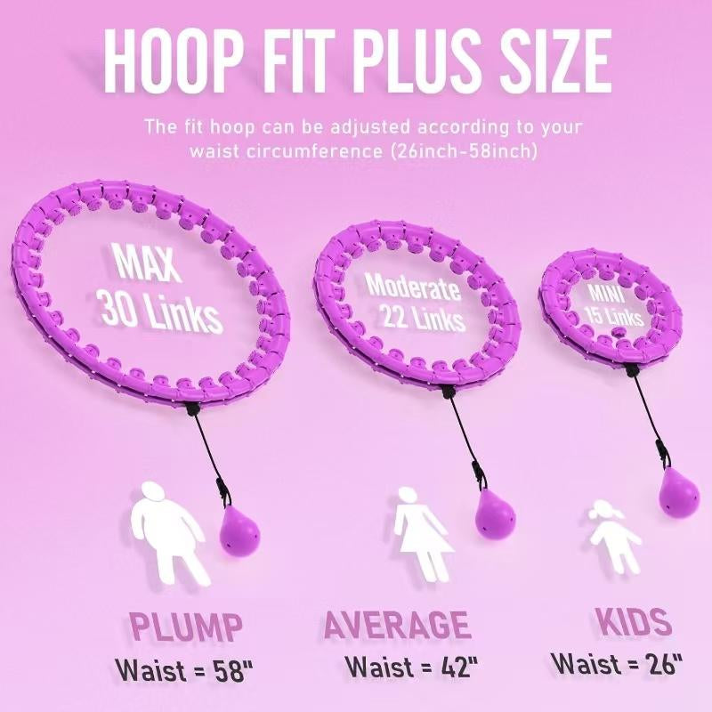 JKSHMYT HOT Infinity Fit Hoop plus Size, 30 Detachable Links, Exercise Hoop for Women and Beginners