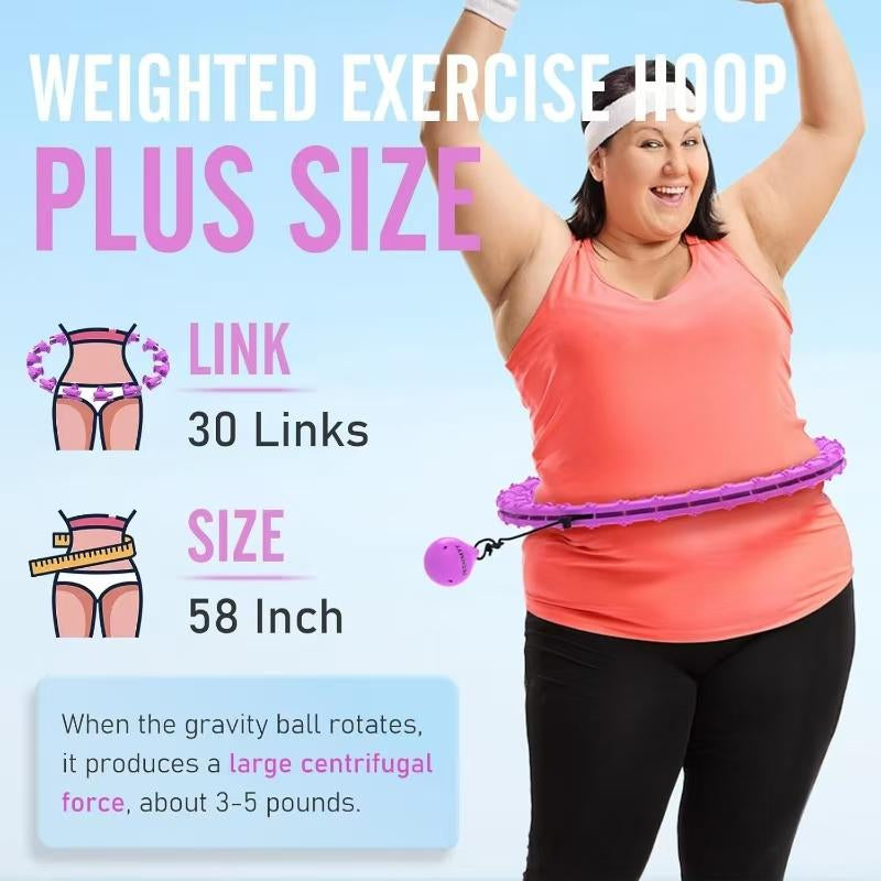 JKSHMYT HOT Infinity Fit Hoop plus Size, 30 Detachable Links, Exercise Hoop for Women and Beginners